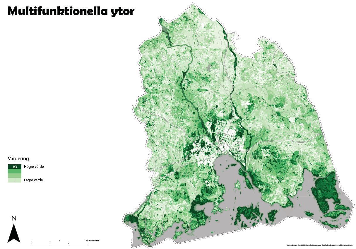 Kommuntäckande ekosystemtjänstkartering- och analys, Västerås kommun