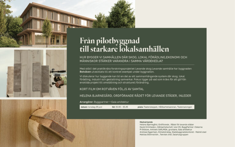 Från pilotbyggnad till starkare lokalsamhällen – Rotväven i Almedalen!